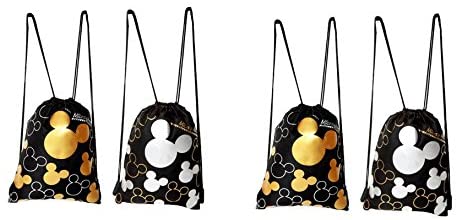 Disney Tote Mickey & Minnie Mouse Icon Polka Dot Print Travel Bag Black